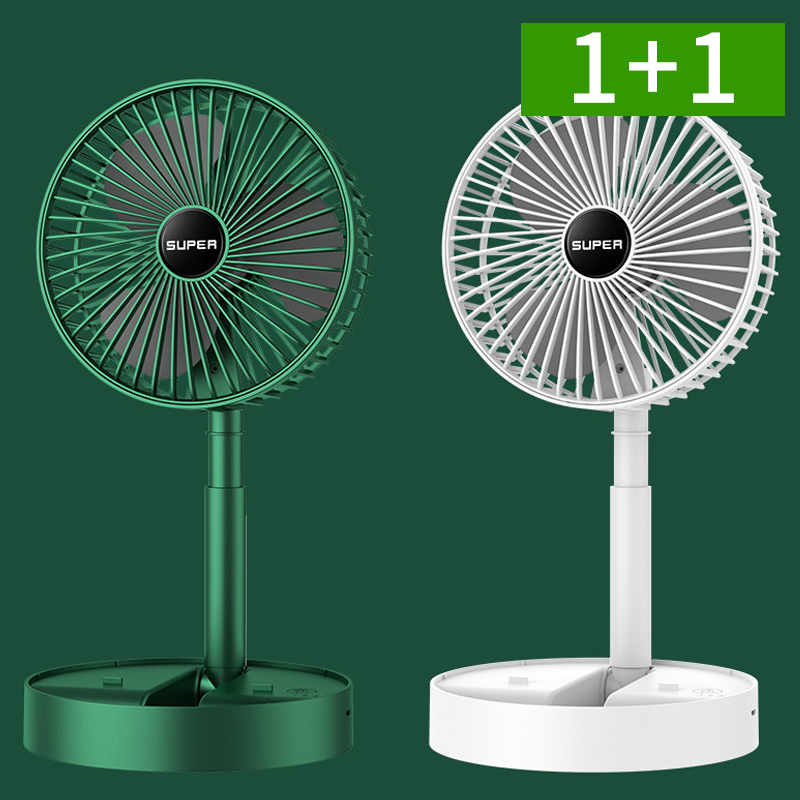 2개세트 접이식 스탠드 탁상 무선 선풍기 USB충전식 휴대용 캠핑선풍기