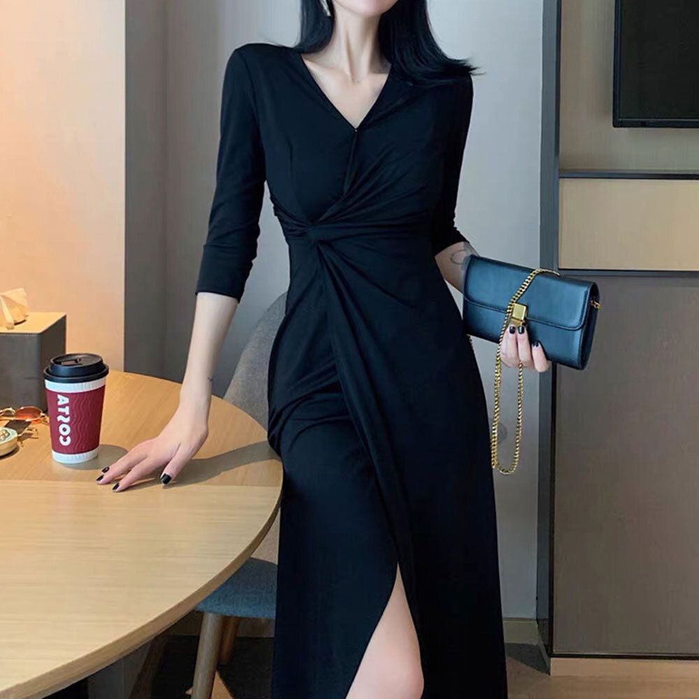 데일리 여성 랩 디자인의 여성스러운 원피스 치마 [WCB675C]