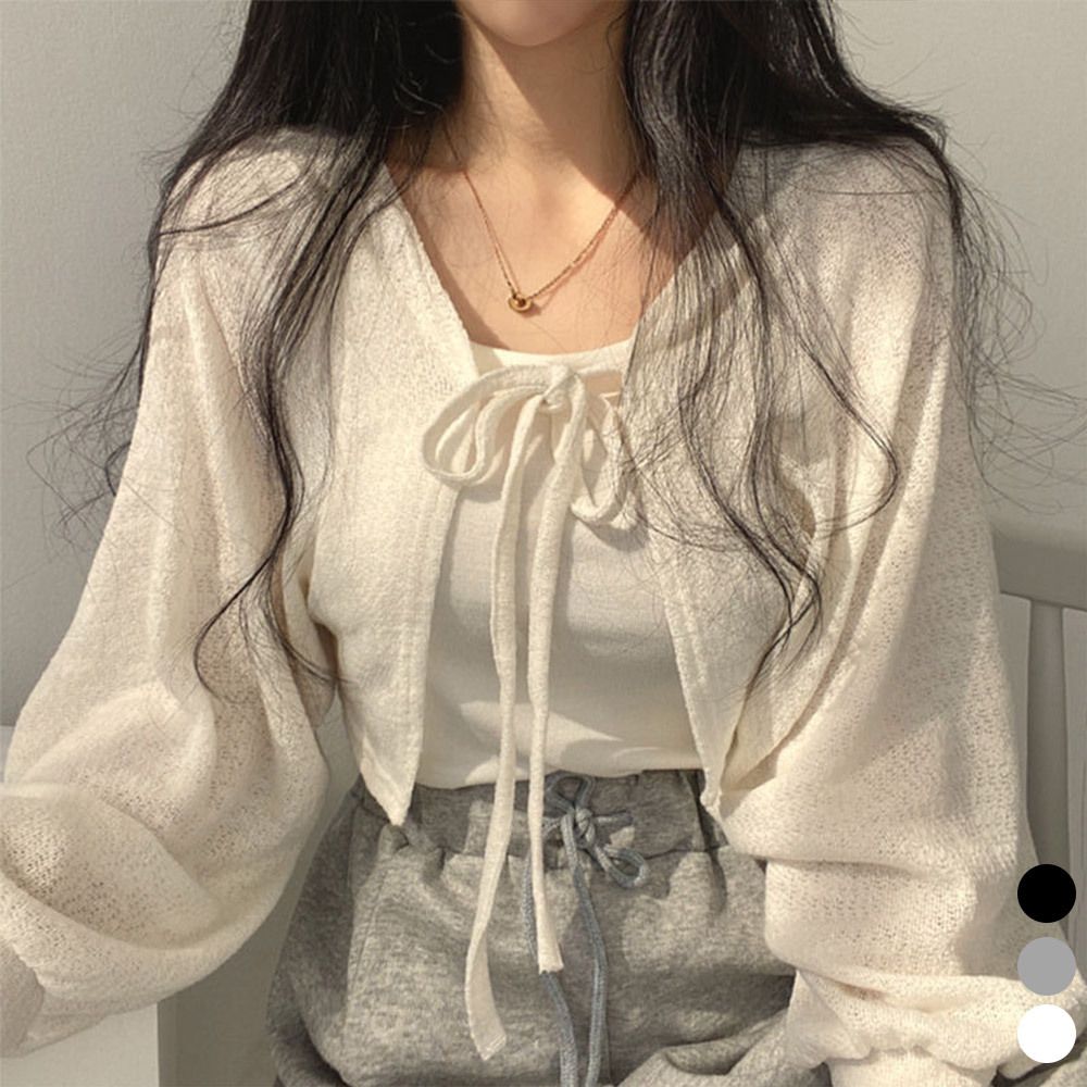 스트링 크롭 볼레로 가디건 LM0155 [WCC34E8]