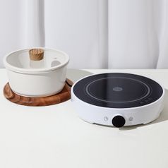 더뮤 1구 원형 인덕션 렌지 가정용 휴대용 소형 미니 전기레인지 MU-IN138JV