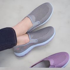 여성 플랫슈즈 망사 코지 펀칭 통기성 슬립온