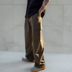 남자 여름카고팬츠 핀턱 코튼 와이드핏 바지