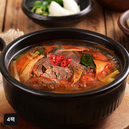 소고기 버섯장터국밥 450gX4팩구매 후 3천원 적립