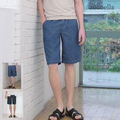 디클로 소프트 데님 풀스트링 남성 5부 팬츠