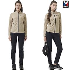 엠리밋 여자 여성 스판 츄리닝 운동복 트레이닝복 세트 베이지