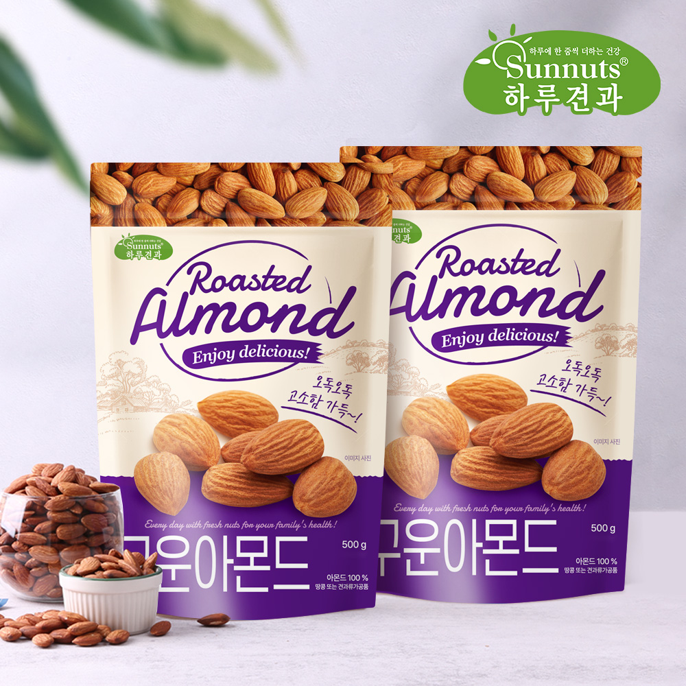 (주)선명농수산 [TC] 고소한 구운아몬드 500g+500g (총1kg)