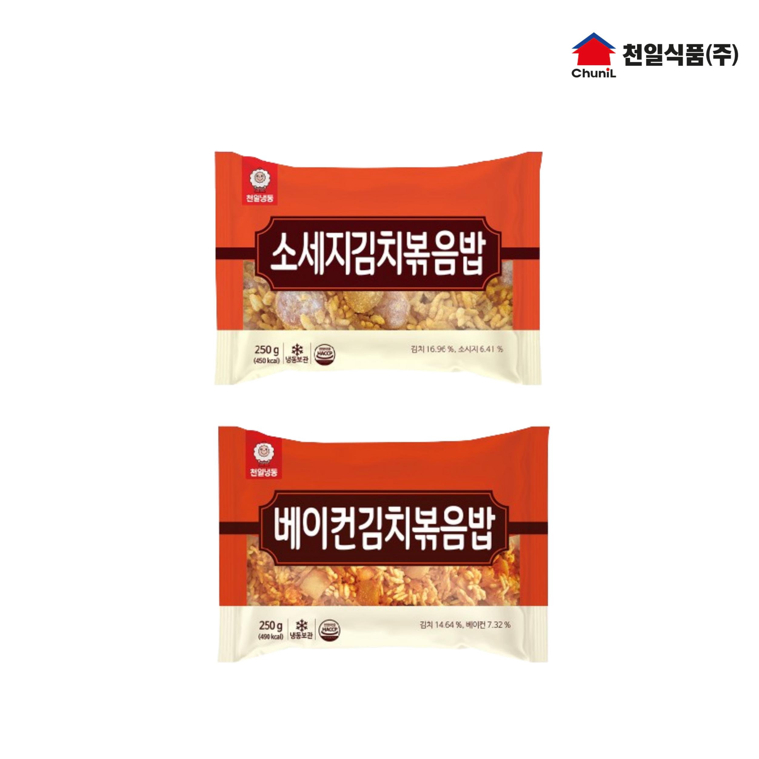 천일식품 볶음밥 250g x 10봉 (베이컨김치5봉+소세지김치5봉)