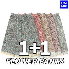 2장세트 유니미스 여성 인견 5부 반바지 꽃무늬 레이스 홈웨어 잠옷