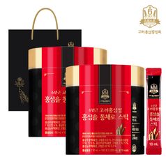 고려홍삼중앙회 6년근고려홍삼정 홍삼을통채로스틱 100포 x 2통/쇼핑백 포함