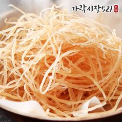 가락시장521 국내가공 껍질 벗긴 오징어 실채 250g