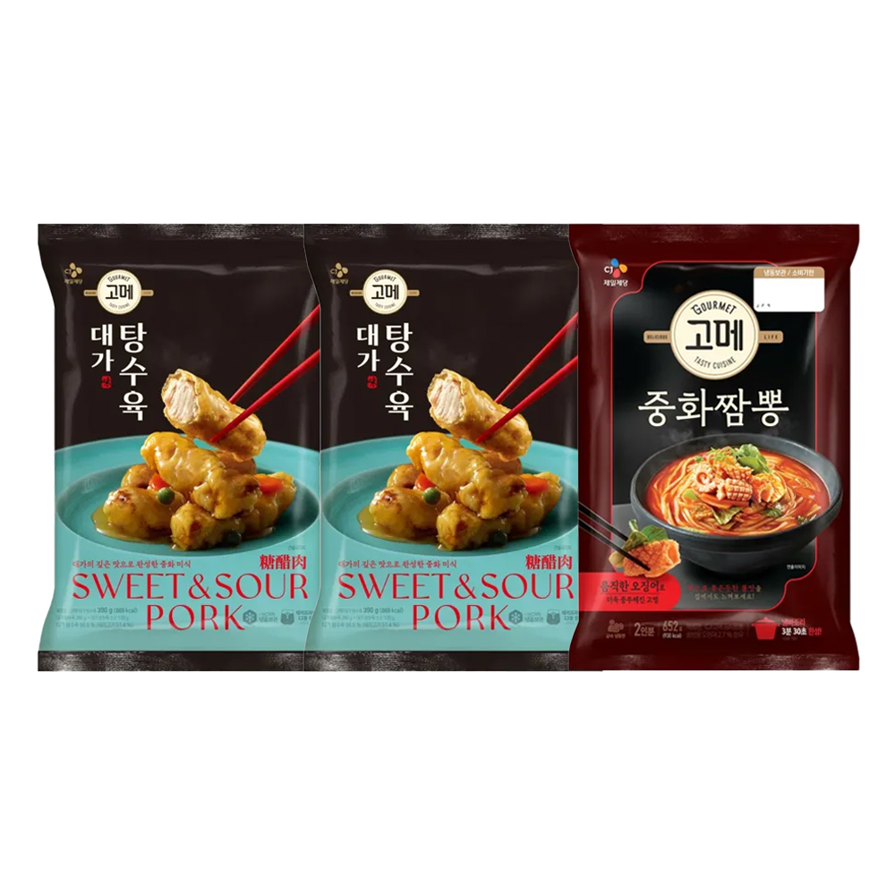 [CJ]고메 대가 탕수육 390g x2개+짬뽕 652g