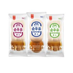 (9입)삼립 1A등급 순우유빵 3입 3봉 택(통팥/완두/밀크)