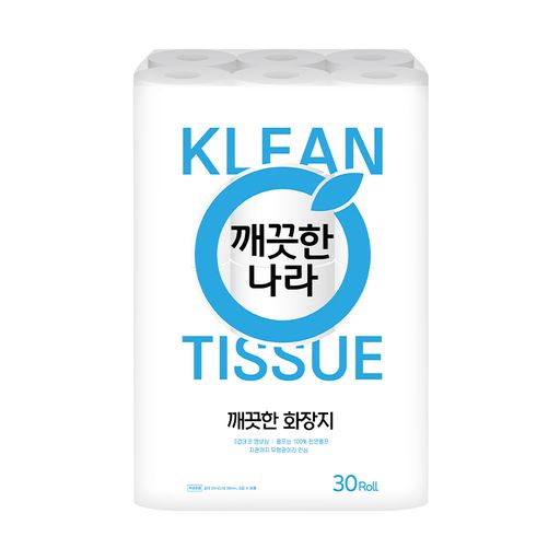깨끗한나라 깨끗한 화장지 3겹(30롤X1팩)5%쿠폰+구매 후 3천원 적립