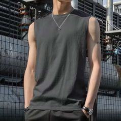 운동복 캐주얼 남성 민소매 티셔츠