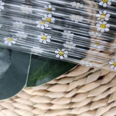 쁘띠끄 데이지 유리빨대 투명빨대 10P