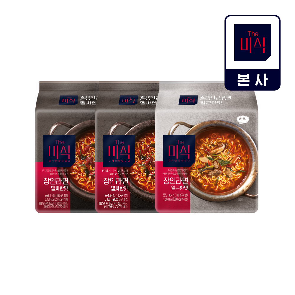 더미식 장인라면 맵싸한맛 8개+얼큰한맛 4개  구매 후 3천원 적립 2