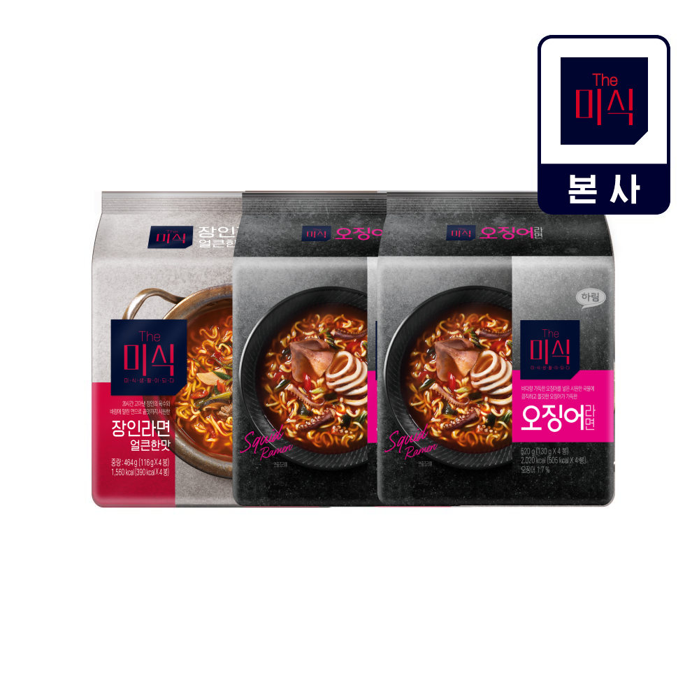 더미식 오징어라면 8개+장인라면 얼큰한맛 4개  구매 후 3천원 적립 2