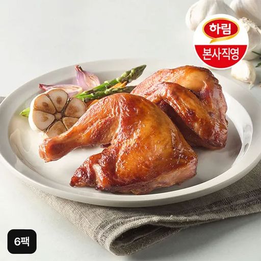 하림 리얼마늘 훈제치킨 210gX6팩5%쿠폰+구매 후 3천원 적립