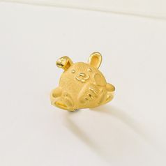 24K 순금 돌반지 당근 토끼 3.75g