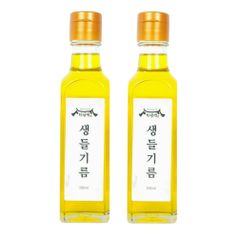 (TC)하남댁 저온압착 생들기름 300ml 2병 통들깨 들깨기름 냉압착