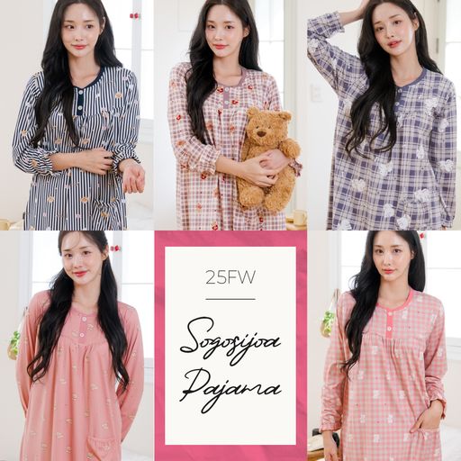 디어온미 25FW 귀여운 캐릭터 기모 시보리 원피스 파자마 잠옷세트구매 후 3천원 적립