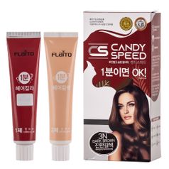 국산 플라이토 캔디스피드 셀프 새치 염색약 산화제60g+염모제60g