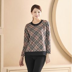 체크티블라우스