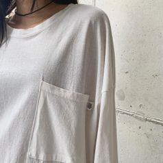 |KMT9B9D|여성 무지 컬러 캐주얼 루즈핏 포켓 긴팔 티셔츠