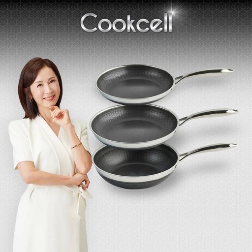 전인화의 쿡셀 세라믹 더블 블랙큐브 프라이팬 3종 세트(프라이팬22cm+프라이팬28cm+궁중웍(팬)28cm)5%쿠폰+구매 후 5% 적립