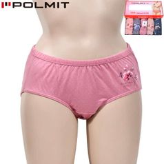 편안한 순면 플라워 포인트 여성 맥시 삼각팬티 5매입