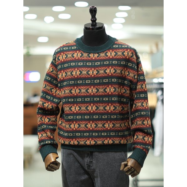 (주)형지아이앤씨 [갤러리아] BON 25F/W 노르딕 라운드 니트 BNEWSW873