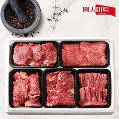 투뿔한우 프리미엄 명작 구이 선물세트 2호(등심+채끝+안심+갈비살+살치살)
