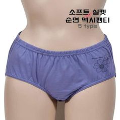 플라워 포인트 실켓 여성 맥시 팬티 5매입