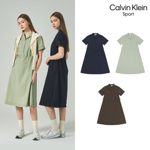 CK스포츠 26SS 우븐 카라넥 원피스5%쿠폰+구매 후 3천원 적립