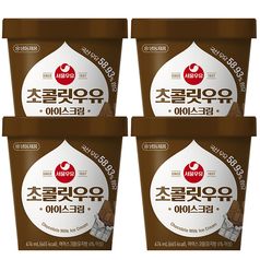 서울우유 초콜릿우유 아이스크림 474mlx4개
