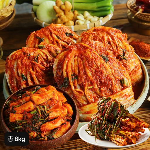해남 땅끝마을 쌍둥이네 김치 5kg+총각김치 2kg+쪽파김치1kg5%쿠폰+구매 후 3천원 적립