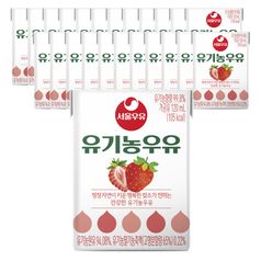 서울우유 유기농 딸기우유 120mlx24개