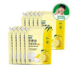 (eTV)슈가버블 구연산 주방세제 레몬 리필 1.2L x 10개