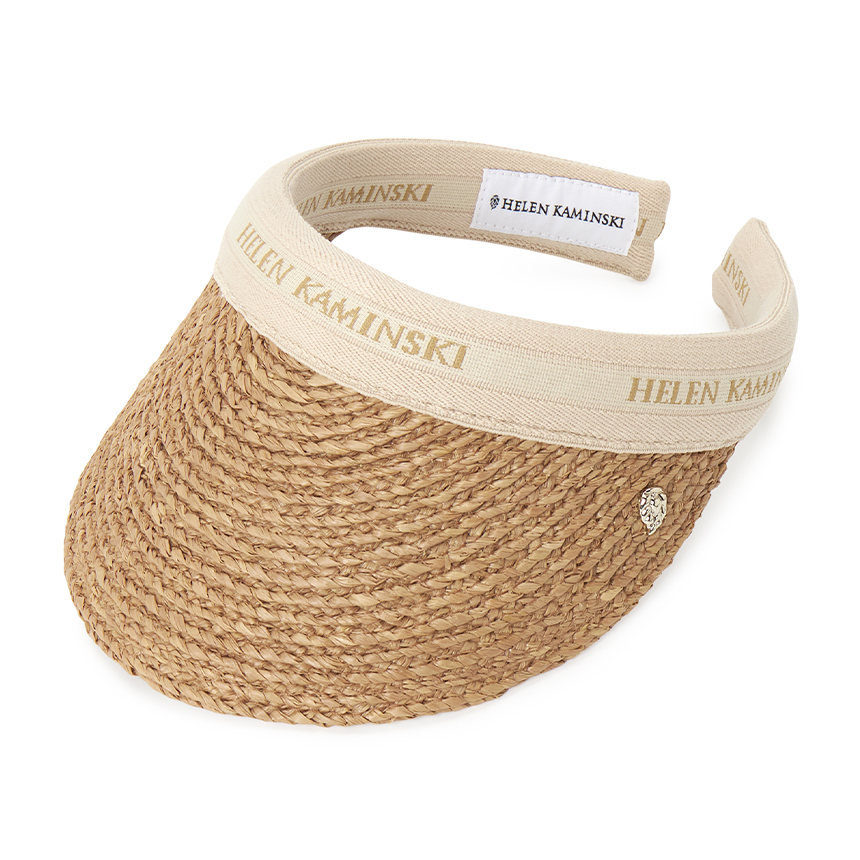 [병행][단독특가/30개한정] 26SS 헬렌카민스키 비앙카 8 여성 바이저 HAT52204 NOUGAT NATURAL LOGO
