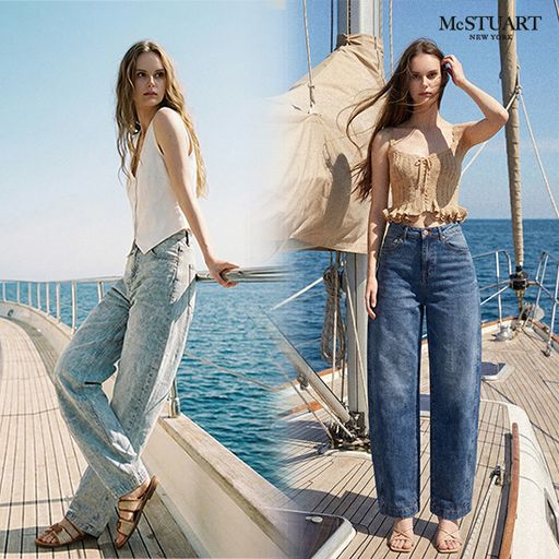 맥스튜어트 썸머 여성 배럴 데님 팬츠 2종구매 후 3천원 적립