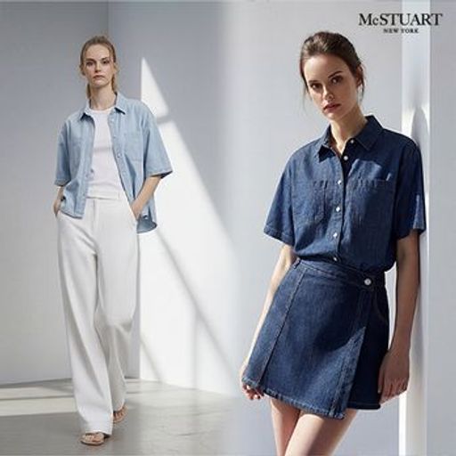 맥스튜어트 썸머 여성 데님 셔츠 2종구매 후 3천원 적립