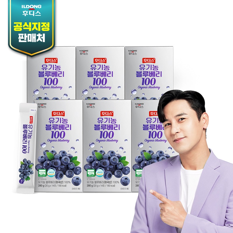 일동후디스 유기농 블루베리100 퓨레 6박스5%쿠폰+구매 후 3천원 적립