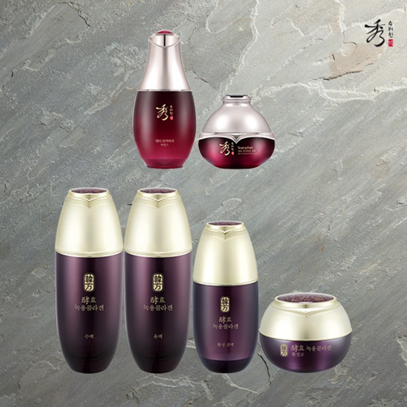 수려한 효 녹용콜라겐(수액+유액+진액+활성고)+멀티에센스+멀티크림 5%쿠폰+구매 후 3천원 적립