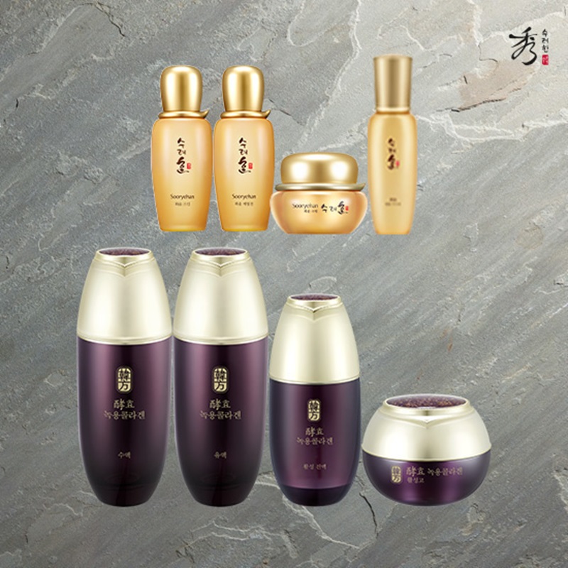 수려한 효 녹용콜라겐(수액+유액+진액+활성고)+화윤 4종(스킨+에멀전+크림+미스트)5%쿠폰+구매 후 3천원 적립