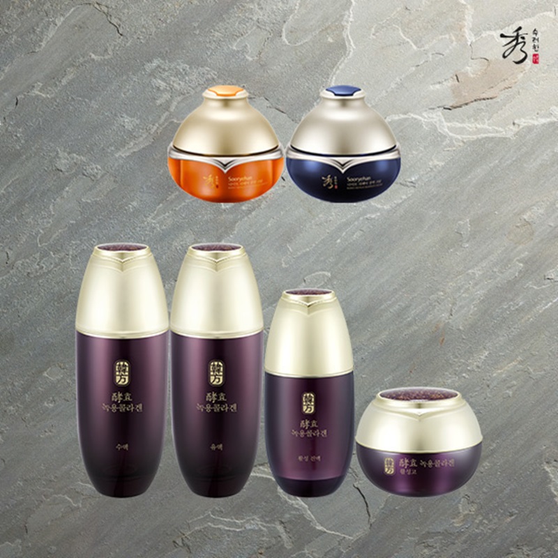 수려한 효 녹용콜라겐(수액+유액+진액+활성고)+꿀광크림+장벽크림5%쿠폰+구매 후 3천원 적립