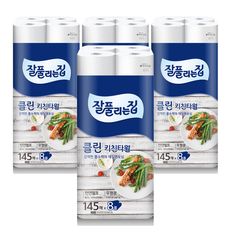 잘풀리는집 클린 키친타월 145매 8롤 4팩