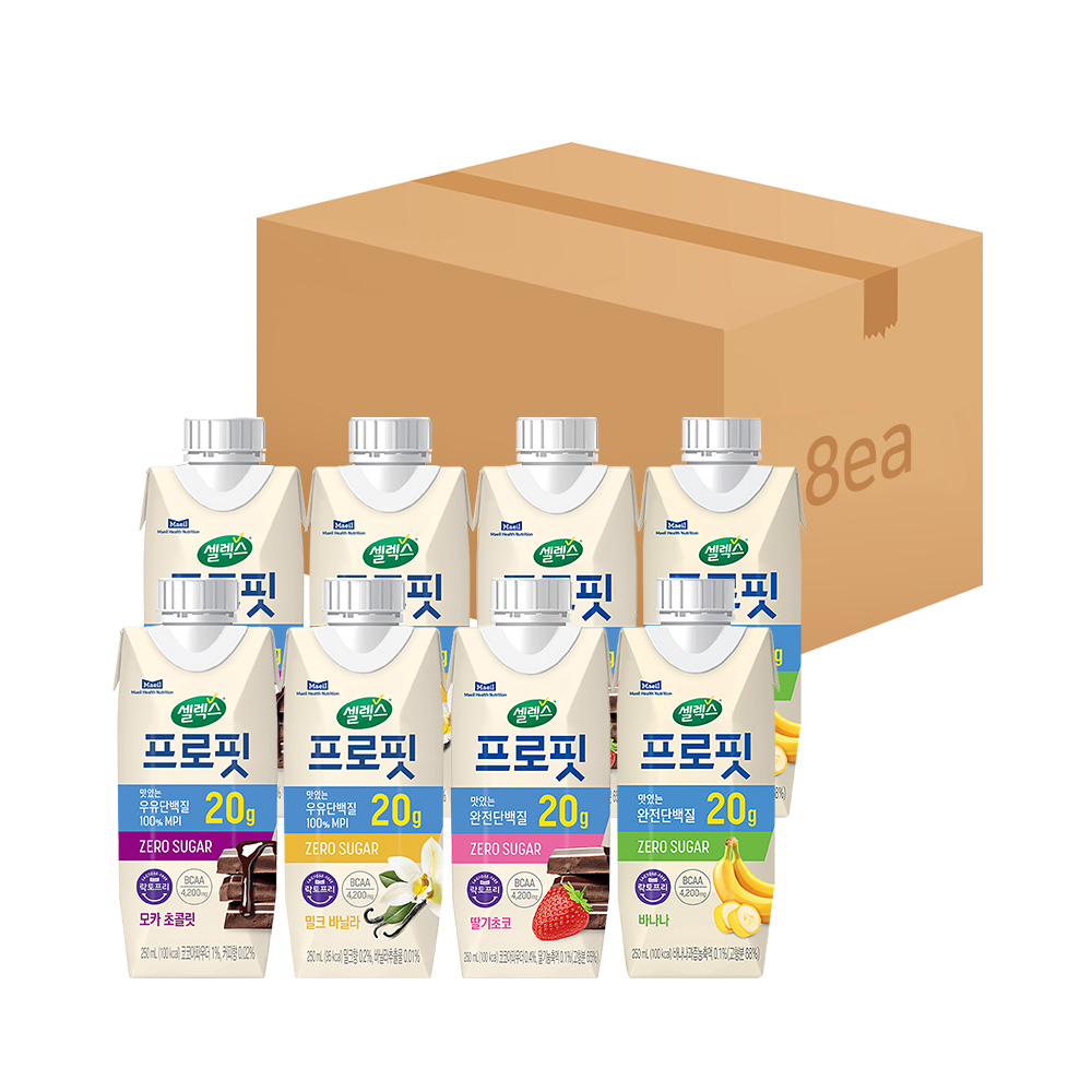 셀렉스 프로핏 스타터팩 (바닐라/초콜릿/딸기/바나나) 250ml 각 2팩 (8팩)