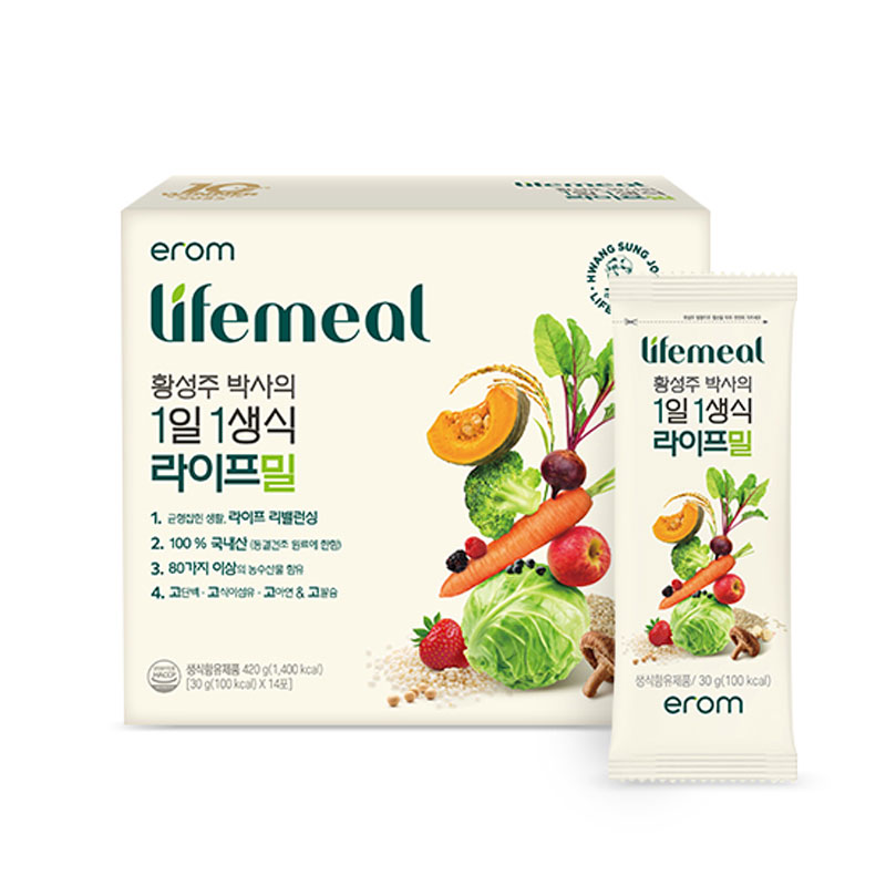 황성주 박사의 1일1생식 라이프밀 1박스 5%쿠폰+구매 후 3천원 적립 2