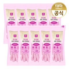 태화 면코팅 투톤 고무장갑 소형 S 핑크 X 10개