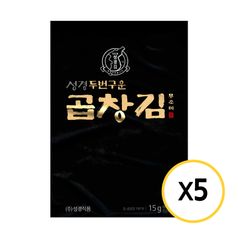 성경김 두번구운 곱창돌김 15g x 5개